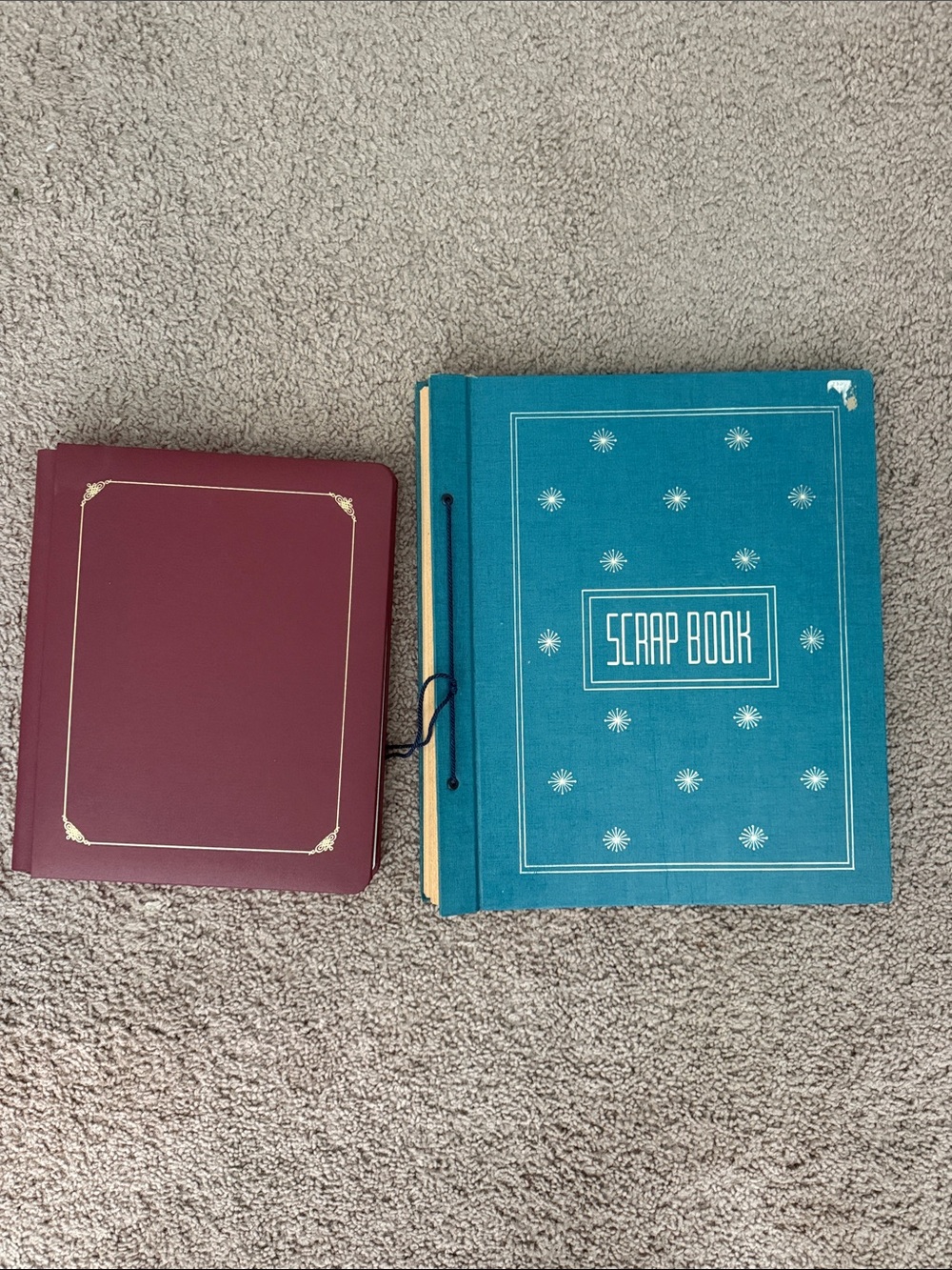 Teal 'Scrap Book' Hardcover Album & Burgundy Photo Album FOR BOTH